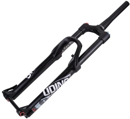 26 27.5 In MTB Air Suspension Forcella Viaggio 140mm Rimbalzo Regolare Mountain Bike Forcelle Anteriori Coniche Bloccaggio Manuale Passante Asse 15mm X100mm Forcelle Bicicletta