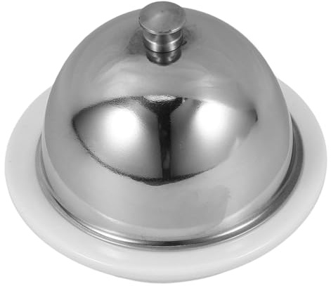 TOYANDONA Beurrier Céramique et Inox Plat à Beurre Pratique pour Table Maison Cuisine et Réception