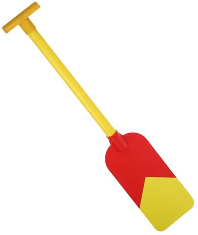 Warmhm Pagaie en Plastique 60 Cm Rouge et Jaune pour Kayak et Bateau à Rames, Accessoire Léger et Portable pour Entraînement, Spectacle et Jeu D’imitation, Pagaie D’aviron Garçon
