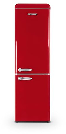 Schneider SCCB250V-RE - Réfrigérateur combiné 249L Vintage Rouge