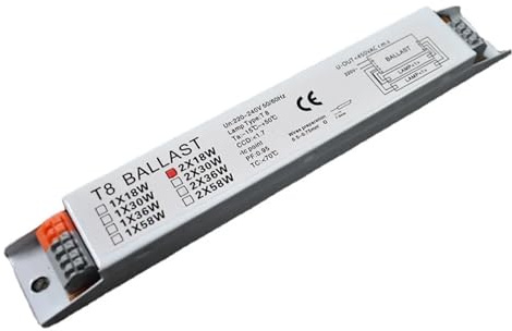 PALKSEUC Ballast électronique, T8 18-58W Electronic Ballast for 1-2 Fluorescent Lamps | 1x 58w