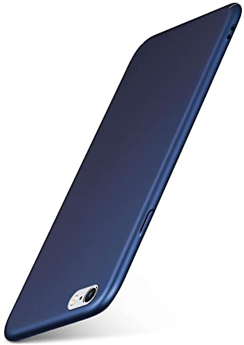 moex für iPhone 6s / iPhone 6 Hülle Ultra Dünn, Schutzhülle mit erhöhtem Kameraschutz, Slim Cover Hardcase Backcover, Dünnste Handyhülle Minimalistisch Alpha Case, Metallic Blau