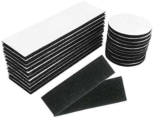 Lot de 20 rubans adhésifs double face très résistants, extra forts, crochets et boucles, plus de clous pour tissu, sol, murs, portes, plastique, métal, rectangulaires et ronds