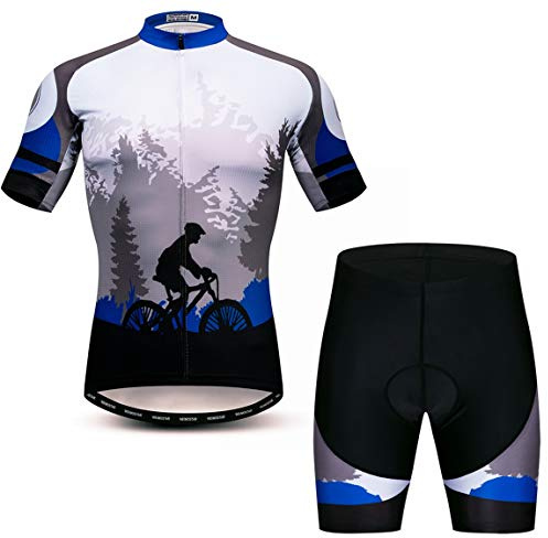 Radtrikot-Set für Herren, atmungsaktiv, Fahrradanzug, Mountainbike-Kleidung, MTB-Trikot, schnell trocknend