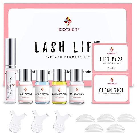 Rehaussement de Cils Waterproof Kit, Bestauty Lash Lift Kit, Courbure Naturelle Longue Durée des Cils