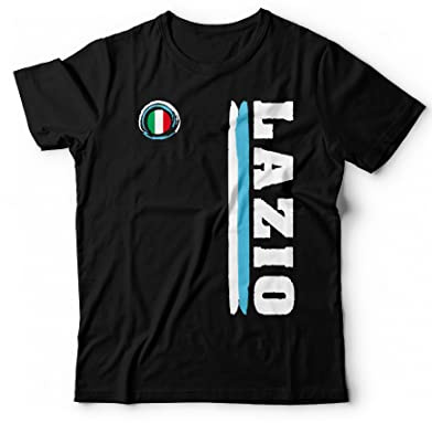 Generico T-Shirt Lazio Sport Maglietta Calcio Vari Colori Tifosi Stadio Olimpico Ultras - Taglie dalla S alla XXL (XL, Nero)