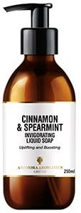 Amphora Aromatics Cinnamon and Spearmint Invigorating Liquid Soap 250ml Glass