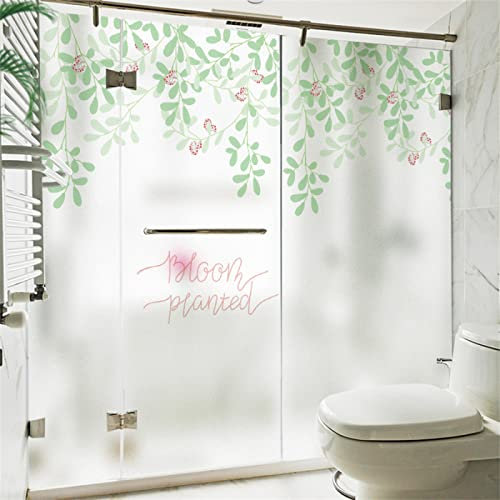 Sonnenschutzfolie Fenster, Statische 3D Sonnenschutz Dekorfolie, Sichtschutzfolie Statisch Dekofolie, Für Zuhause Badzimmer oder Büro Wohnzimmer, Pflanze Blume, 60x200 cm