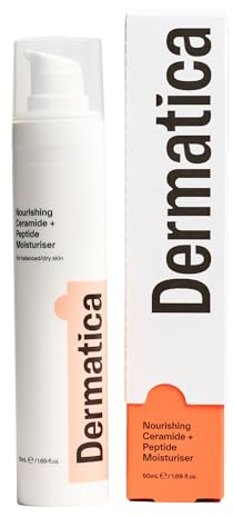 Dermatica Anti-Wrinkle Nourishing Ceramide + Peptide Moisturiser | Anti-Ageing and Skin Barrier Repair I Ceramides and Glycerin | Face Moisturiser for Women and Men | Combination to Dry Skin (50ml)