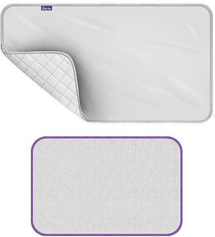 The Quilted Bear Travel Iron Mat & Mesh Ironing Cloth - Portable Ironing Board Travel Table Mat for Mini Steam Iron with Mesh Cloth Included (48cm x 85cm)