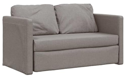 vidaXL Bodensofa mit Schlaffunktion Taupe 112x174x55 cm Stoff
