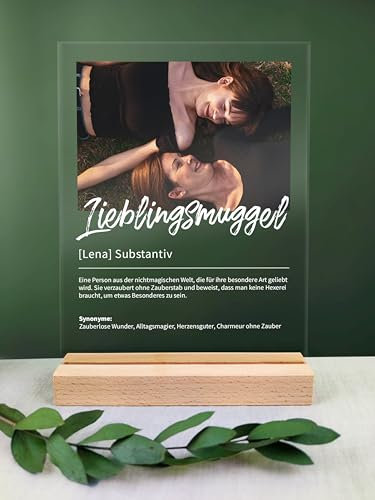 Lieblingsmuggel Personalisiert - Acryl Foto Geschenk: Definition wie im Duden - Geburtstag & Weihnachten