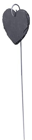 BESTonZON Gartenschild Schiefer Gartenschilder Schiefer-Gemüsemarker Gartenschilder Gartenpflanzenmarker Schiefer-Pflanzenmarker Schiefer-Herzstab Dekorative Pflanzenmarker