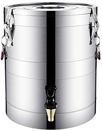 ANSNOW Dispensador de Agua Caliente de Acero Inoxidable de Gran Capacidad, Calentador Frío Y Caliente de Alimentos/Bebidas, Termo de 3 Capas con Anillo de Sellado, para Tienda/Escuela/Restaurante/co