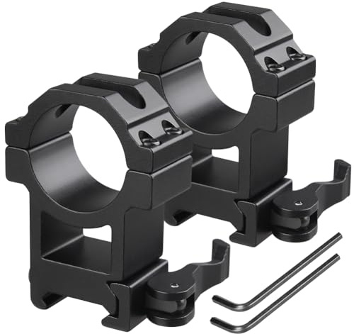 Home Safety Lunetta da Visita Anello di Montaggio Diametro 30mm con Vite per 20mm Binario Metallico, Coppia Montaggi per Mirino, Cannocchiale Ottica