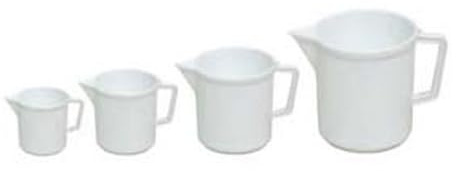 5PZ CARAFFE GRADUATE CON BECCO IN PLASTICA - lt.1