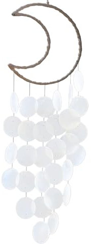 1 Pezzi Campanello a Vento, Campanelli Eolici All'Aperto, Campana a Vento con Conchiglia, Realizzato a Mano, per Balconi, Davanzali, Corridoi e Giardini