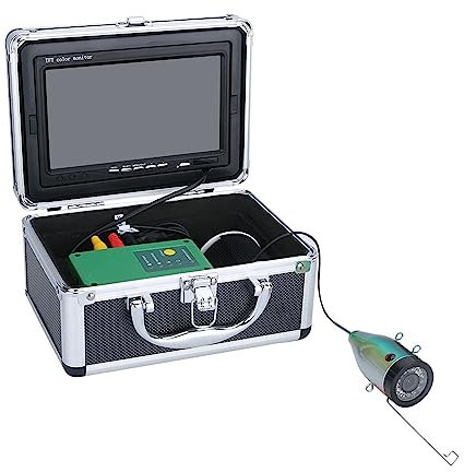 Unterwasser-Angelkamera, DVR HD 1280*720 Bildschirm Fisch Finder Unterwasser Angeln Kamera 15 stücke Weiße LEDs + 15 stücke IR LEDS1080P Kamera for Angeln 16 GB Rekord für Seeboot-Kajak-Eisfischen(Col