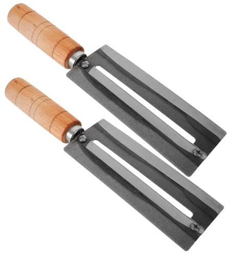 Amosfun 2piezas Cortador De Caña De Azúcar Pelador De Frutas Utensilio De Cocina Cortador De Piña Mango De Madera