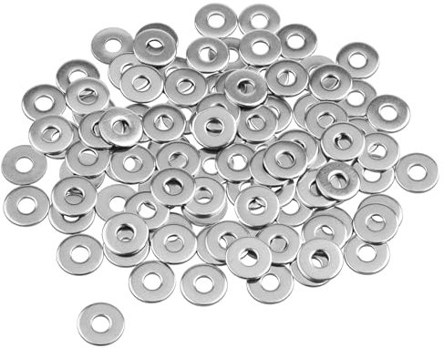 120 Stück Unterlegscheiben M4 Große, 304 Edelstahl Beilagscheiben Flach, Flach Karosseriescheiben, Beilagscheiben, Rostfreie Flat Washers für Schrauben & Muttern & Gewindestange