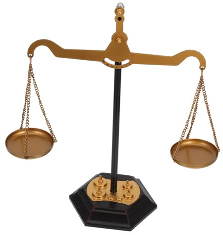 Warmhm Balance Métallique Décorative Vintage, Ornement D’équilibre en Métal, Sculpture De Bureau Style Avocat, Objet D’Art Centre De Table, Décoration Maison Élégante,