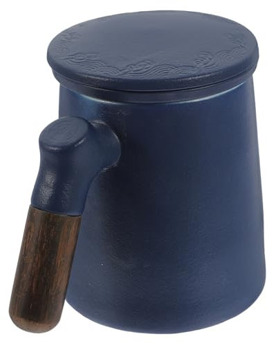 Cabilock Taza de Cerámica para Beber Té Taza de Té con Filtro Y Aislamiento Mango Resistente a Las Quemaduras