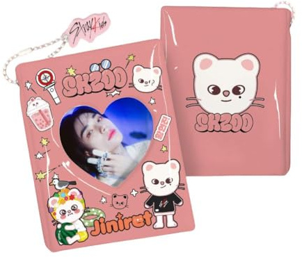 SKZOO Porta foto SKZ'S MAGIC SCHOOL Raccoglitore con portachiavi 'STAY' album foto con 16 pagine interne porta cartoline custodie per libri, Jiniret, 11cm x 8.5cm x 2.5cm