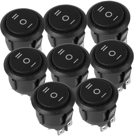POPETPOP Interrupteur à Bascule à 3 Positions En Plastique Lot De 8 Interrupteurs Pour Véhicule Et Automobile Compatible Pour Divers Appareils Électroniques Pour Projets Diy