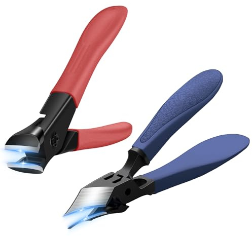 Start Makers Tagliaunghie per Unghie Spesse, Tronchesino per Piedi con Ganasce Extra Larghe – Taglio Unghie Dure & Spesse (Piatto & Angolato), Set da 2 Pezzi