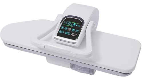 Pressa da Stiro a Vapore Elettronica da 2200 W, Macchina da Stiro a Vapore Digitale for Indumenti da 66/79/89 cm con Pannello Touch Screen, 5 Marce Regolabili, Serbatoio, Vapore da 120 g/min(89cm)