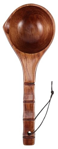 Gatuida Cucharón de Madera con Mango Ergonómico para Baño Jardinería y Sauna Multifuncional para Regar y Ducharse