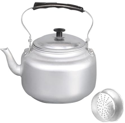 Qianly Wasserkessel Teekanne für Herd Outdoor Kochtopf Camping Wasserkocher Aluminium mit Großer Öffnung für Einfache Reinigung für zu Hause Den, 1.2 L