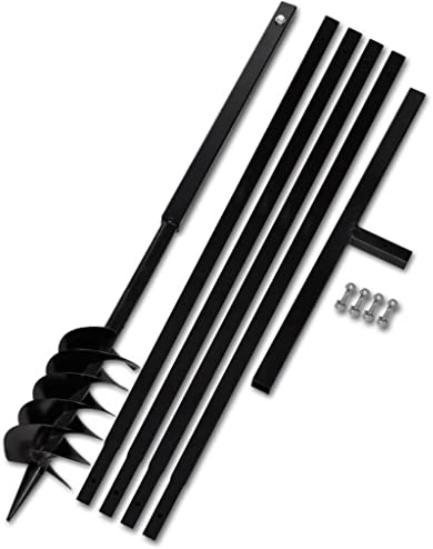 120-mm-Stahl-Erdbohrer mit Griff und 5 M Verlängerungsrohr (150 mm)