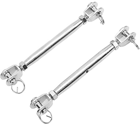 2 Stück Backen- und Spannschloss aus Edelstahl, Rigging-Schraubbacke für Drahtseilkabel, verstellbare Dichtheit, langlebige Konstruktion, Marine-Hardware, Größe M8