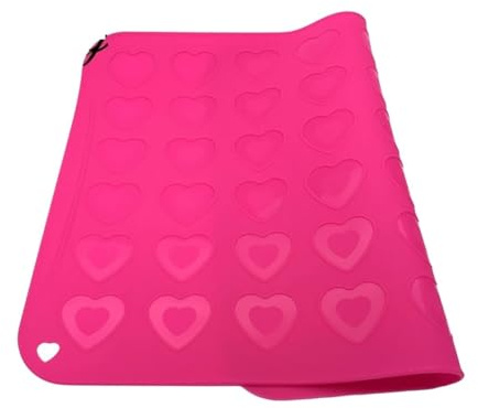 40 * 30Cm Macaron Heart Shaped Silicone Dough Mat Bakeware Pastry Oven Pasta Baking Sheet Tray Liner Mat Cake Pad PDNNTS03223