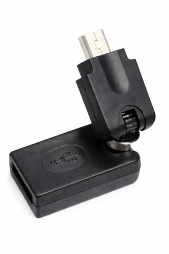 Harrista Adaptador USB giratorio de 360° - USB tipo A hembra a mini USB macho de 5 pines