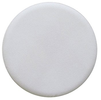 Levoberg Hocker Bezug Schutzbezug für Rundhocker aus Kunstleder rund Bar Bezug Sitz Kissen Weiß Durchmesser 35cm
