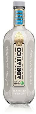 ADRIATICO - Amaretto Bianco - Liqueur - 16% Alcool - Origine : Italie - Ingrédients 100% naturels & Vegan - Parfait en cocktail Amaretto Sour - Notes d'Amandes fraiches - 70 cl