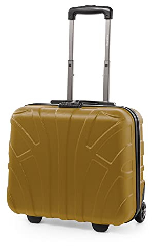 SUITLINE - Mallette Pilote, Rigide, Valise Cabine, Bagage à Main, Business Trolley, TSA, ABS, 2 Roues, Or d'automne