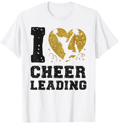 Cheer Cheerleading Herz I Love Cheerleading T-Shirt