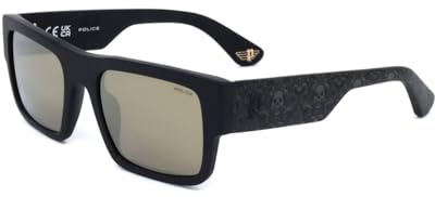 POLICE Herren SPLL12 Sonnenbrille, MATT SUNBLASTED BLACK, 54