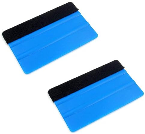 INGJIA 2Stück Rakel Set Rakel mit Filzkante Filzrakel zur Verklebung von Folie Wandtattoo,Fensterfolie Tönungsfolie Rakel für Auto,10cmx7cm