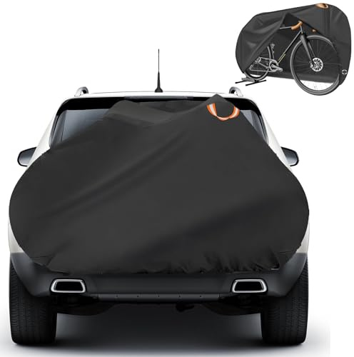 600D Oxford Fahrradabdeckung für 2 Fahrräder, Transport auf der Rückseite, robuste, reißfeste Fahrradabdeckungen für Außenaufbewahrung, wasserdicht, Anti-Regen, Staub, Outdoor-Fahrradabdeckung für den
