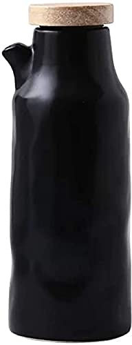 Bidon d'huile d'olive ou de vinaigre anti-fuite, bouteilles distributrices d'huile et de vinaigre en céramique avec bouchons en liège – Pot d'huile de table, récipient d'huile de vinaigre – Huilier e