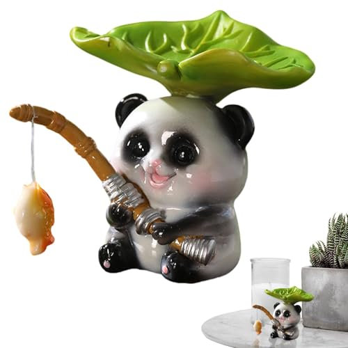 Statua Di Pescatore Per Stagno, Figure Di Animali In Miniatura, Figure In Miniatura Giardino, Figure Di Animali, Pesci, Animali Carini, Pesca Con Foglie, Ornamenti In Miniatura, Decorazione E