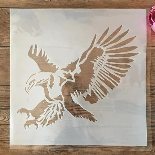 Schablonen zum Malen auf Holz, 30 x 30 cm, Adler-Schablonen zum Malen, wiederverwendbare Zeichenvorlagen für Stoff, Möbel, Wand, DIY Handwerk