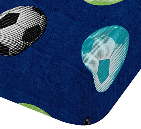 Catherine Lansfield Lot de 2 draps-Housses de Football 90 x 200 cm