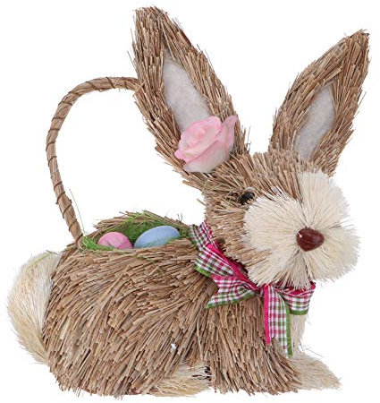 Alipis Easter Handmade Figurine Hand-woven Decoration for Home Desk and Landscapes for Festivals Birthdays and Weddings Adorn Your Space Charming Craftsmanship
