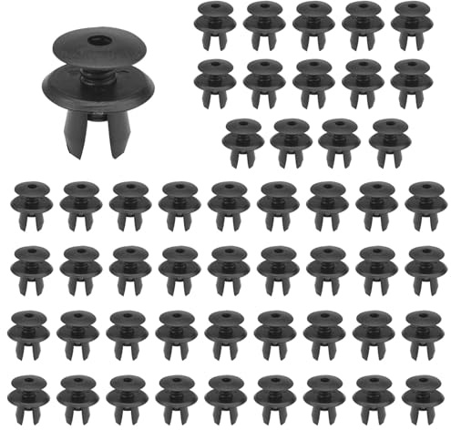 50 Piezas Remaches Plastico Coche, Remaches de Plastico, Rivet Trim Clamp Puerta Coche Parachoques Plastico Panel Sealing Strip Clips Fijos, Universales Grapas Coche Clips Fijos, Clip Bandeja Maletero