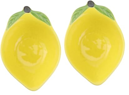 MAGICLULU 2pezzi Piattino Decorativo Forma Di Piattino Per Macedonia Di Frutta Per Insalata Multifunzione Piccolo Carino Per Frutta Decorativo in Ceramica